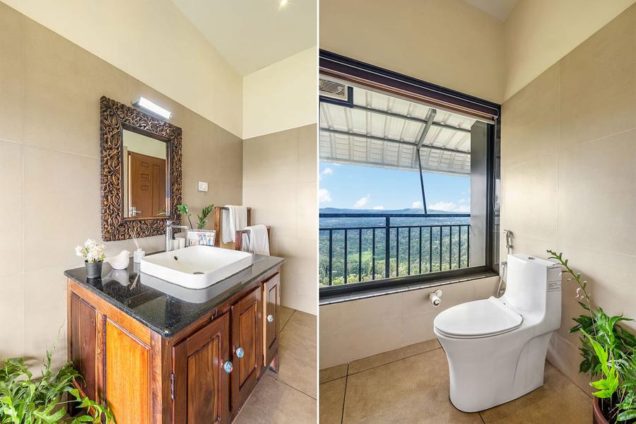 Bathroom valley view