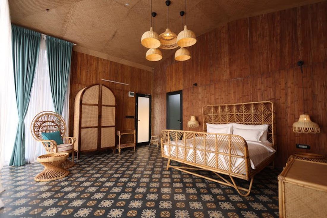 Kurma Private Beach rattan bedroom